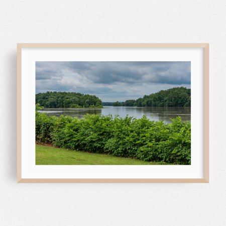 The Beautiful Susquehanna River from Halifax PA - Halifax Pennsylvania Photography Nature Landscape Scenic Water Wilderness Summer Oak Framed Wall Art Print 20 x 30 inches