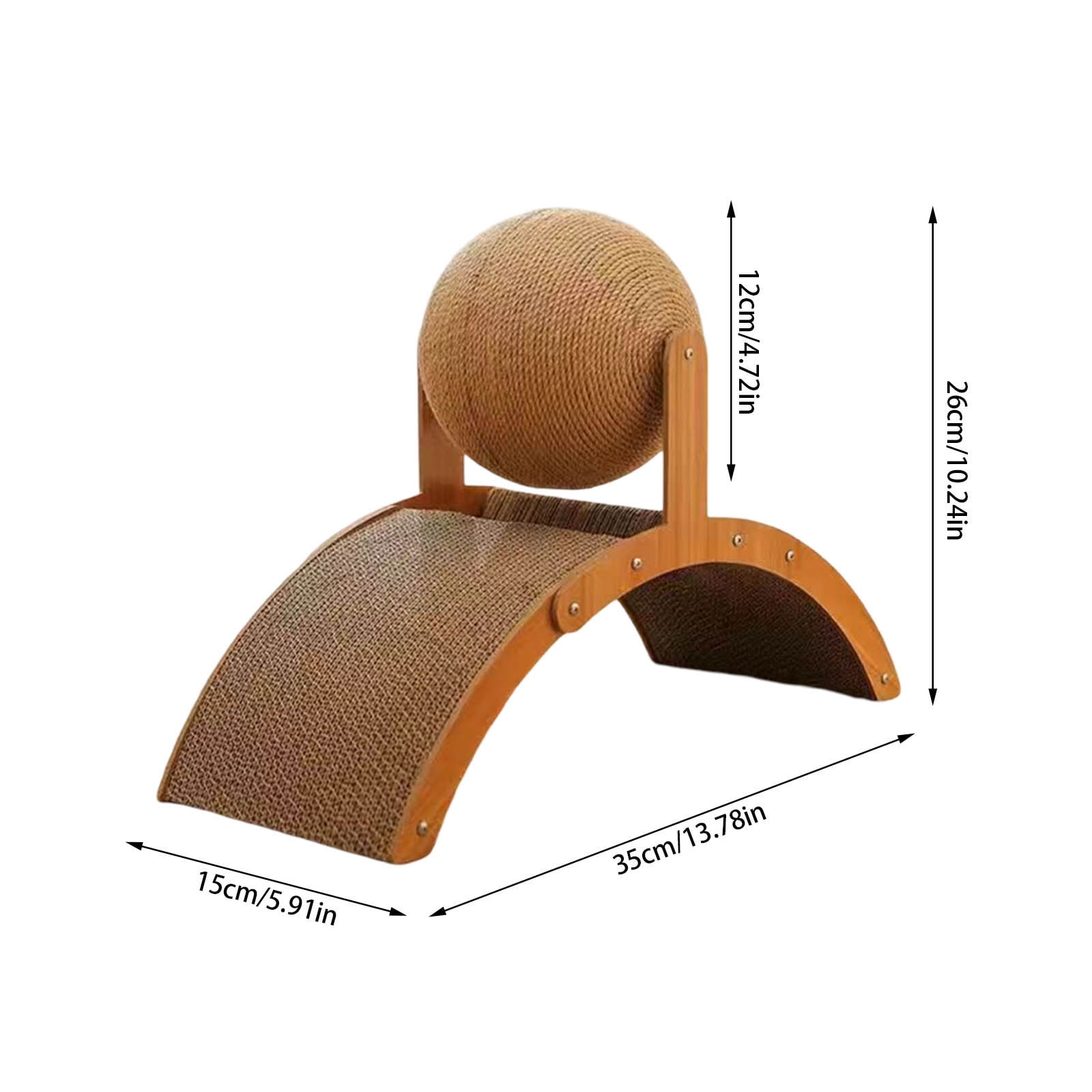 Durable Corrugated Cat Scratcher Pad with Sisal Board Inclined Scratching Post for Indoor