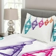 thumbnail image 3 of Ambesonne Colorful Quilted Bedspread Set 3 Pcs, Festivity Celebration Fun, Queen Size, Multicolor, 3 of 4