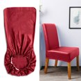 thumbnail image 1 of Labymos Stretch Solid Pu Leather Waterproof Dining Chair Cover Slipcover Removable Washable Short Dining Chair, 1 of 8
