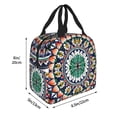 thumbnail image 2 of KLL Colorful With Blue Oriental Print Insulated Lunch Bag Women, Reusable Cute Tote Lunch Box for Adult & Men, Leakproof Cooler Lunch Bags for Work Office Travel Picnic, 2 of 6