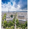 thumbnail image 3 of Ambesonne Eiffel Tower Duvet Cover Sets, Aerial View Paris, 2-Twin, Pale Blue Cream Green, 3 of 3