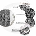 thumbnail image 6 of Black and White Waterproof Fabric Shower Curtain,Modern Luxurious Geometric Abstract Art Waterproof Fabric Shower Curtain for Bathroom Curtains Bathtubs Shower Curtains with 12 Hooks Standard 72x72, 6 of 8