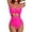 Hot Pink, variant on SOMER Women's One Piece Swimsuits Tummy Control Cutout High Waisted Bathing Suit Wrap Tie Back 1 Piece Swimsuit