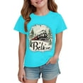 thumbnail image 5 of Ulanda Christmas Tree Shirts Toddler Boys Girls Christmas Tshirts Xmas Short Sleeve Graphic Tees Holiday Tops (Light Blue, 9-10 Years), 5 of 6
