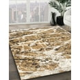 thumbnail image 3 of Ahgly Company Machine Washable Indoor Round Abstract Brown Area Rugs, 5' Round, 3 of 7