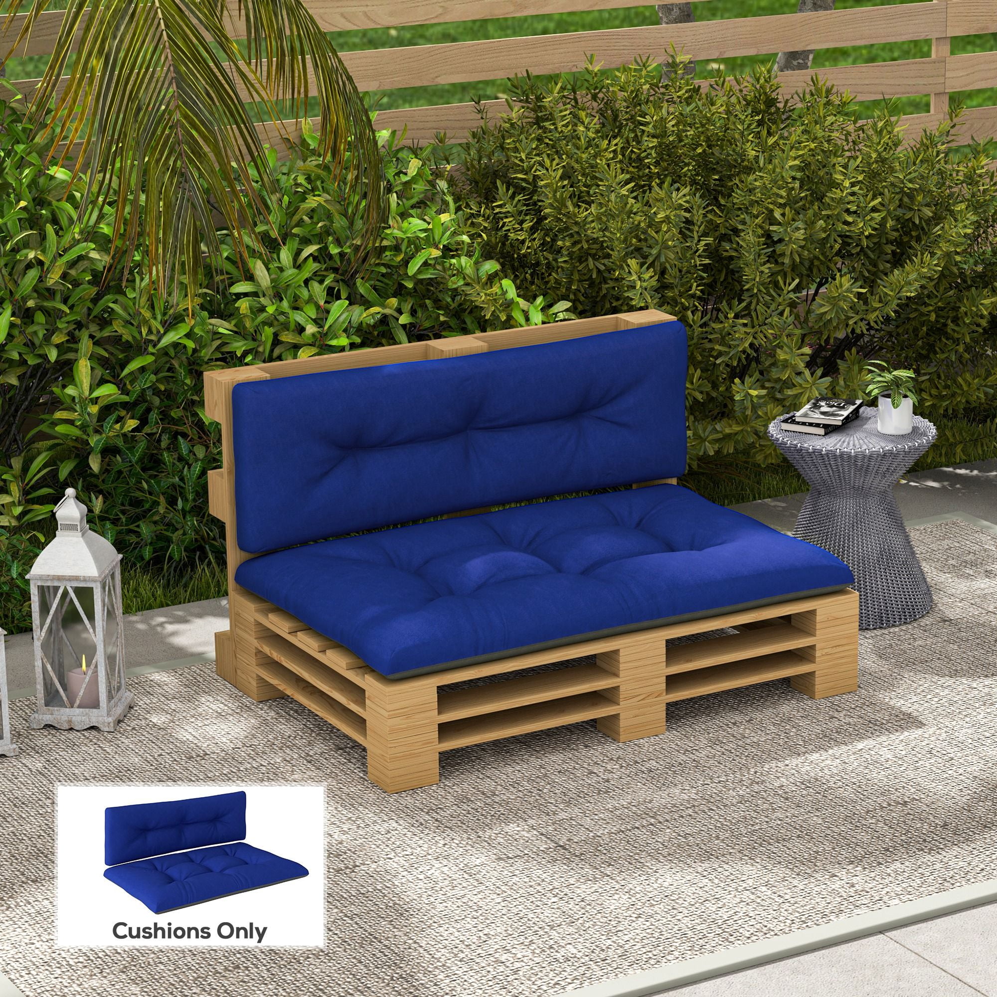 Alvantor 47"Patio Cushions 2 Seater Pallet Cushions 3.9" Bench Cushion for Garden, Patio,Navy Blue