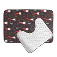 thumbnail image 6 of Yiaed Cute Christmas Gnomes Print Bathroom Mat Set 2 Pieces Mat Anti-Skid Pad Ultra Soft and Absorbent Bathroom Bath Mat Contour Bath Rugs for Toilet Base, 6 of 6