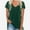 Green, variant on Women's T Shirts V-Neck Short Sleeve Athletic Shirts Tee Tops