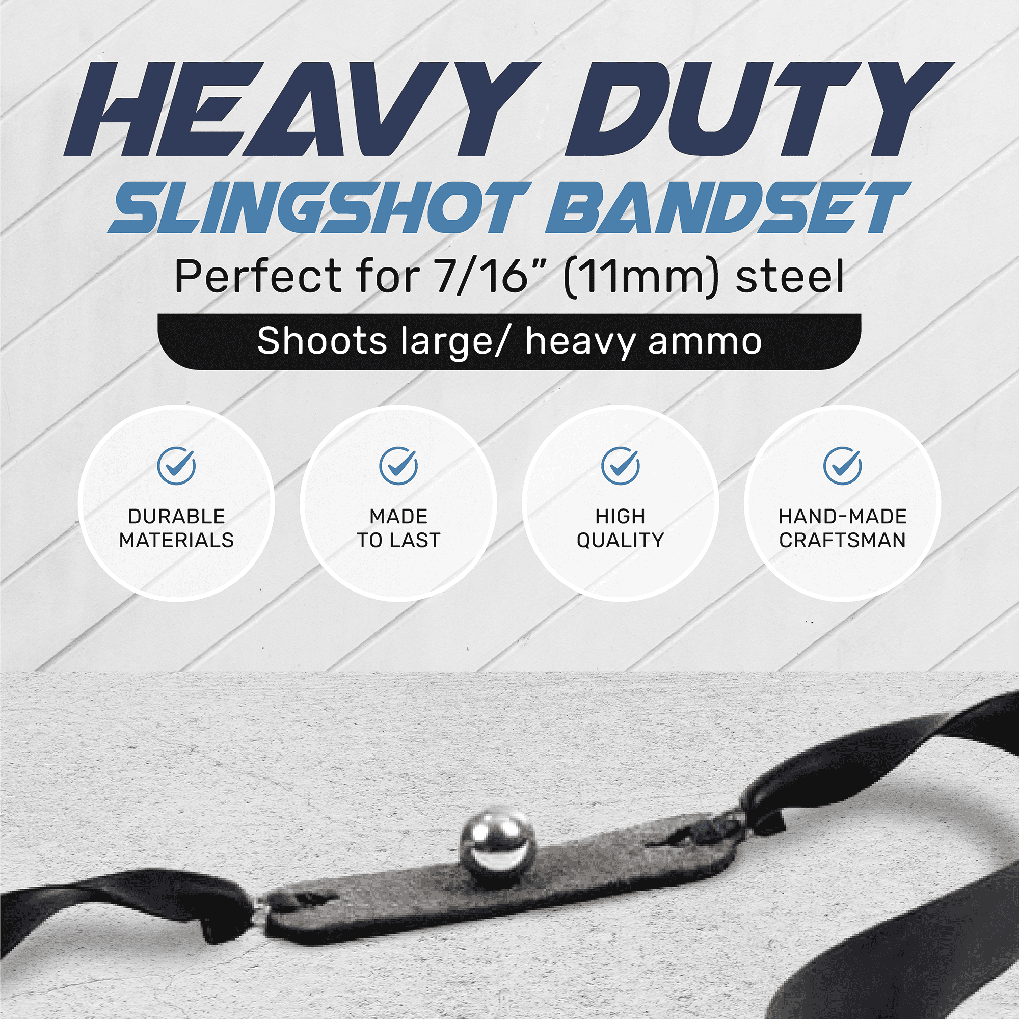 7/16" Standard Slingshot Bands (5-Pack) Powerful Professional Elastic Rubber SimpleShot Shooting Flat Bands