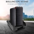 thumbnail image 3 of High Tower CPU Stand Trolley with 4 Casters for Computer PC Desktop Stand with Casters Plastic Universal Extendable Black Metal Stand Universal Comput, 3 of 5
