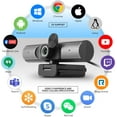thumbnail image 3 of Caméra Web HD 1080P, USB-C/USB-A, avec Haut-Parleurs Intégrés et Micro, 3 of 5