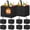Black, variant on Reusable Grocery Shopping Bags 10 Pack Large Foldable Tote Bags Bulk, Eco Produce Bags with Long Handle for Shopping Groceries Clothes (Grey&Black)
