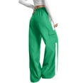 thumbnail image 5 of Kids Athletic Sweatpants Girls Elastic Waistband Straight Leg Classic Fit Green Sweatpants Kids Back To School Clothes Kids Sweatpants Girls 9-10 years, 5 of 5
