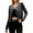 Grey, variant on Womens Trendy Solid Color Long Sleeve Fringe Jacket Open Front Casual Outerwear Coat White,L