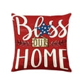 thumbnail image 2 of 4th of July Patriotic Throw Pillow Cover,Star Letter Digital Print Soft Fabric Pillowcase for Memorial Day Independence Day Home Outdoor Sofa Decorations,17.7x17.7 Inch, 2 of 6