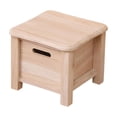 thumbnail image 3 of Reposapiés de madera con cajón reposapiés para habitaciones pequeñas en la mesita de noche 30cmx30cmx25cm, 3 of 9