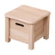 thumbnail image 3 of Reposapiés de madera con cajón, reposapiés cuadrado, banco de madera, macetero de jardín, expositor 30cmx30cmx25cm, 3 of 9