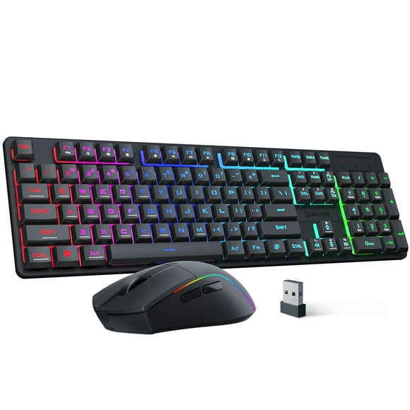 Teclado y ratón inalámbricos para juegos Redragon S107KS RGB