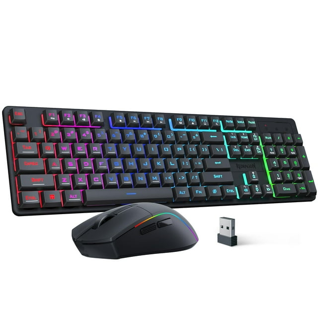 Teclado y ratón inalámbricos para juegos Redragon S107KS RGB