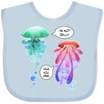 thumbnail image 3 of Inktastic Funny I'm Not Jelly Jellyfish in Blue and Pink Boys or Girls Baby Bib, 3 of 4