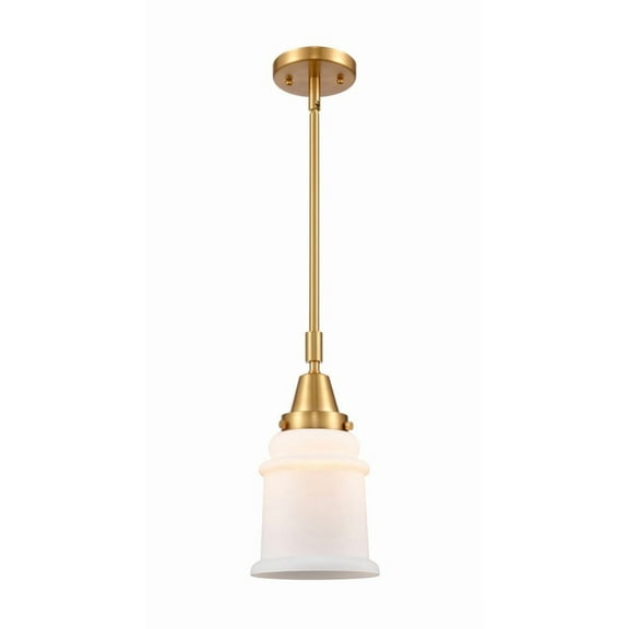 447-1S-SG-G181-Innovations Lighting-Canton - 1 Light Stem Hung Mini Pendant In Industrial Style-11.13 Inches Tall and 6.5 Inches Wide-Satin Gold