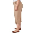 thumbnail image 4 of Plus Size Alfred Dunner Button Hem Capri Pant Color: Black Size: 18 W, 4 of 4
