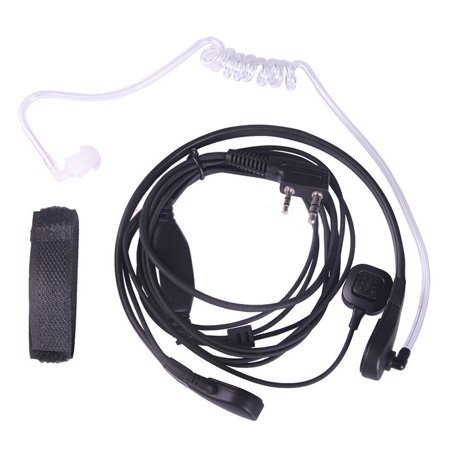 Throat Microphone Mic Air Tube Headset Earpiece for Baofeng Walkie Talkie CB Radio UV-5R UV B5 GT-3TP (Best Throat Mic For Baofeng)