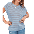 thumbnail image 3 of Womens Spring Tops 2025 Summer Shirts Crochet Cap Sleeve Sweater Pullover Cute Crew Neck Beach Cover Ups, 3 of 8