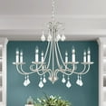 thumbnail image 2 of 40878-91 Livex Lighting Daphne - 8 Light Large Chandelier-25 Inches Tall and 29.75 Inches Wide-Brushed Nickel Finish    -Traditional Installation, 2 of 9