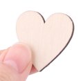thumbnail image 2 of Vacaciones de madera amor corazón en forma de decoración de boda arte artesanía accesorios de bricolaje beige 30 x 27 mm 50 piezas 30 x 27 mm Unique Bargains adornos decorativos colgantes, 2 of 2