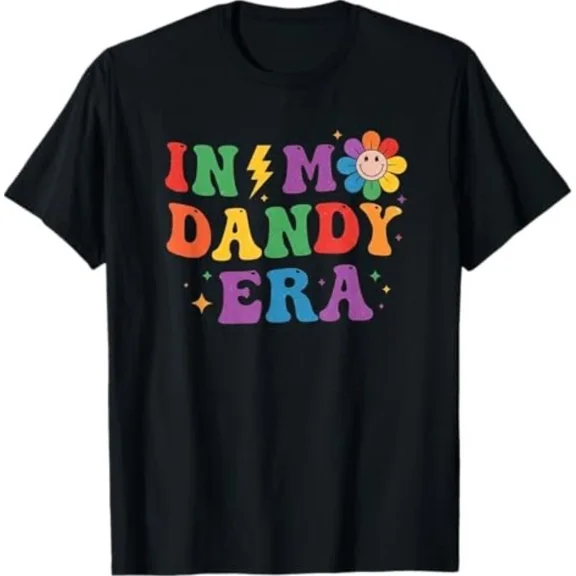 Colorful In My Dandy Era Funny World Retro Style Unisex T-Shirt up to size 5XL