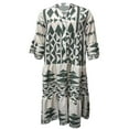thumbnail image 3 of Women Long Dress  Long Sleeve Button-down Geometric Print Bohe Dress, 3 of 6