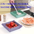 thumbnail image 4 of 2-in-1 Magnetic Foldable Silicone Mat & Serving Tray, Heat Resistant Waterproof Serving Tray, Non-Slip Collapsible Storage Bowls for Kitchen, Camping, Picnic, RV(A), 4 of 4