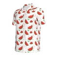 thumbnail image 3 of Daiia Hand Drawn Watermelon Pattern Men’s Polo Shirts,Solid Deck Shirt,Classic Fit, Breathable Cotton Polo for Casual and Sport Wear-Medium, 3 of 9