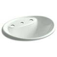 thumbnail image 5 of Kohler K-2839-8 Tides 20" Drop In Enameled Cast Iron Bathroom Sink - Off White, 5 of 8