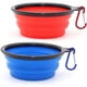 thumbnail image 1 of 2 Piezas de Cuenco Portátil para Perros Cuenco Plegable para Perros, Cuencos de Viaje para Perros y Gatos Cuencos 350ml, Azul y Rojo, 1 of 5