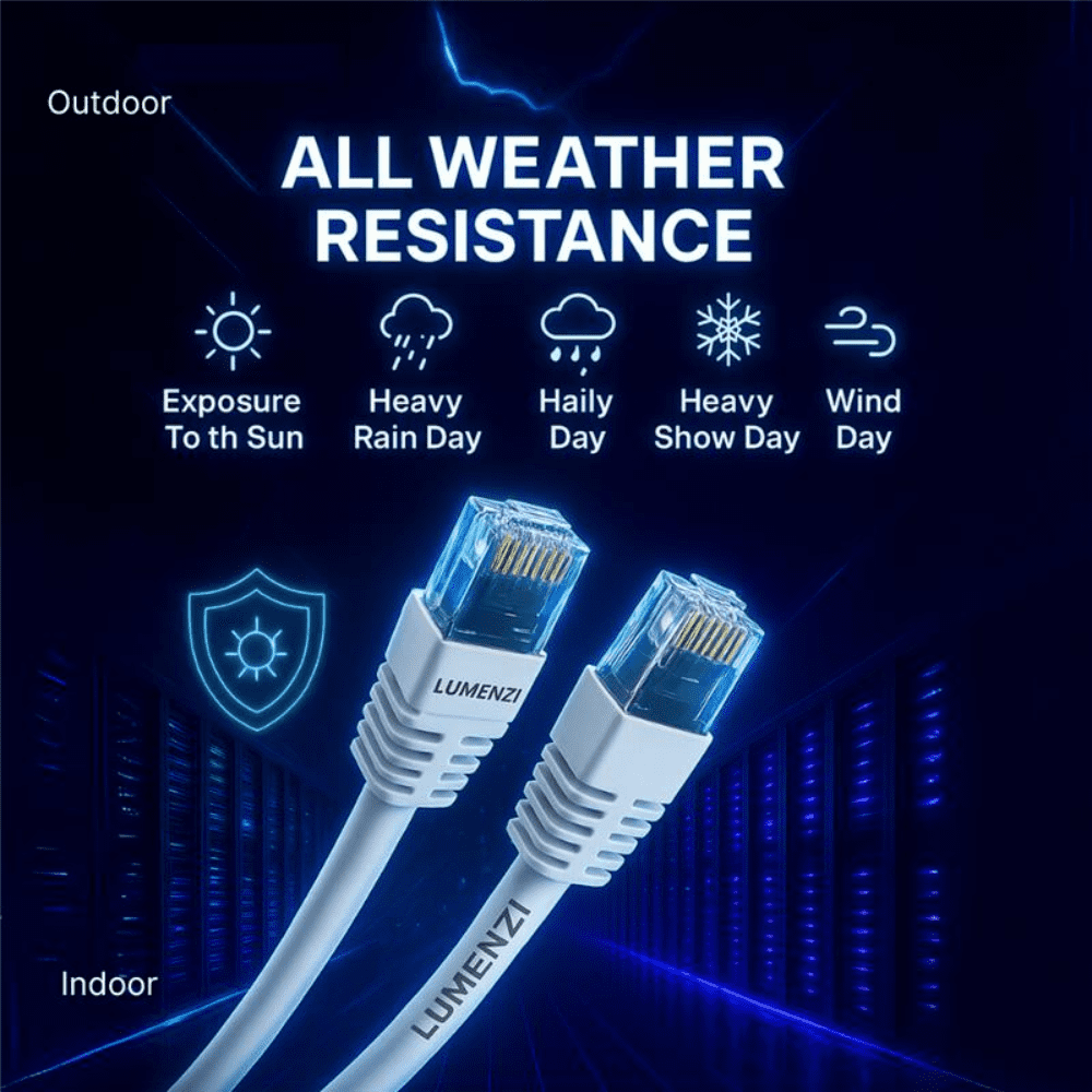Cat8 Round Ethernet Cable 1000ft, 1 Pc Pack, 40Gbps 2000MHz Network Patch Cord, S/FTP Shielded LAN Cable, for Gaming, Router, Modem, Laptop