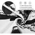 thumbnail image 5 of Black and White Extra Long Shower Curtain, Abstract Modern Ombre Art Painting Graffiti Machine Washable Waterproof Fabric for Bathroom Decor Bathtub with Hooks 72Wx84H, 5 of 6