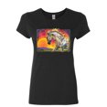 thumbnail image 1 of Tee Hunt Horse Prancing in Sunset Women's T-Shirt Animal Wildlife Mare Stallion Shirt, Black, X-Large, 1 of 5