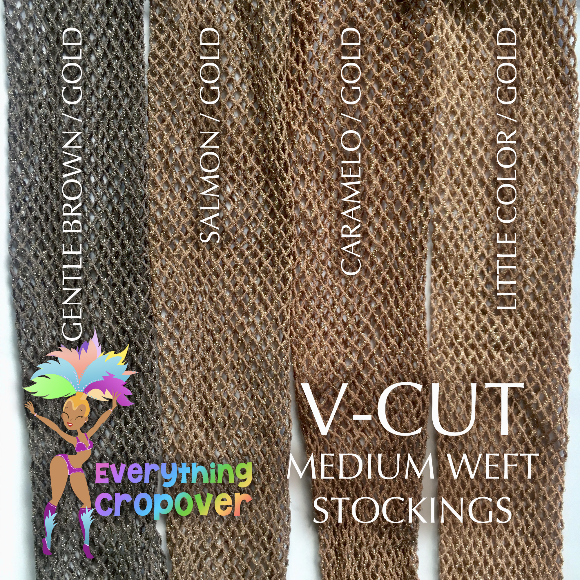 V-CUT Glitter Fishnet Stockings Tights
