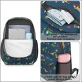 thumbnail image 4 of Excavator and Stop Sign Blue Pattern 17" School Backpacks for Teens,Waterproof Oxford Fabric,S-Shape Padded Straps for School,Travel,Hiking,Camping, 4 of 6