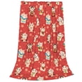 thumbnail image 2 of Fotbe Japanese Maneki Cats Manta de Franela Acolchonada con Estampado, Súper Suave y Esponjosa, Extra Grande para Sofá, Cama, Uso Todo el Año-80"x60", 2 of 7