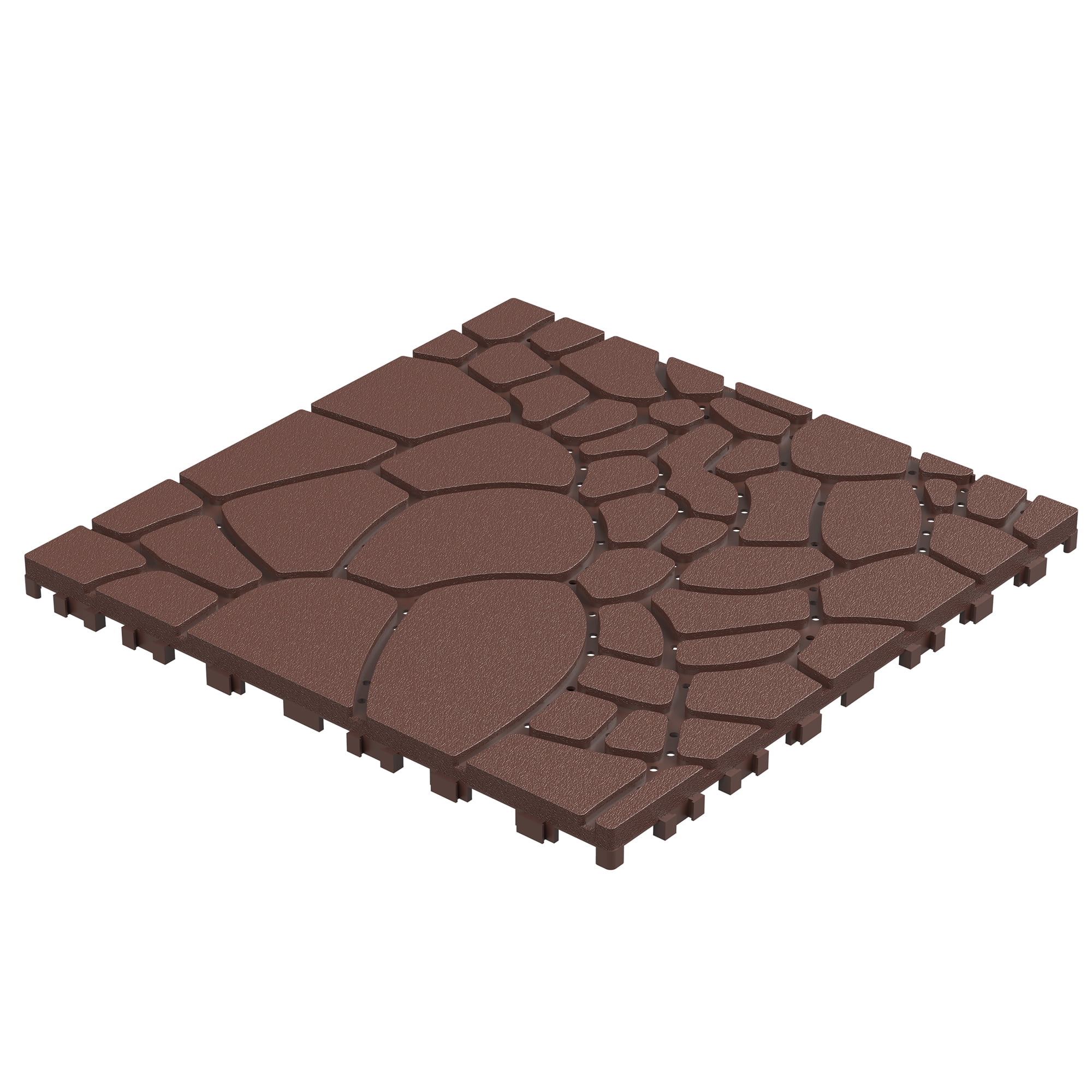 12" Patio Deck Tiles, DIY Module Interlocking Decking Tiles Floor Tile, Easy and Quick Installation Court Tiles for Porch Poolside Balcony Backyard 44pcs