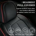 thumbnail image 5 of Coverado Front Seat Covers for Car, Premium Leather Seat Protectors with Lumbar Support, Waterproof Auto Cushions Universal Fit for Most Cars, Black&Red, 5 of 6