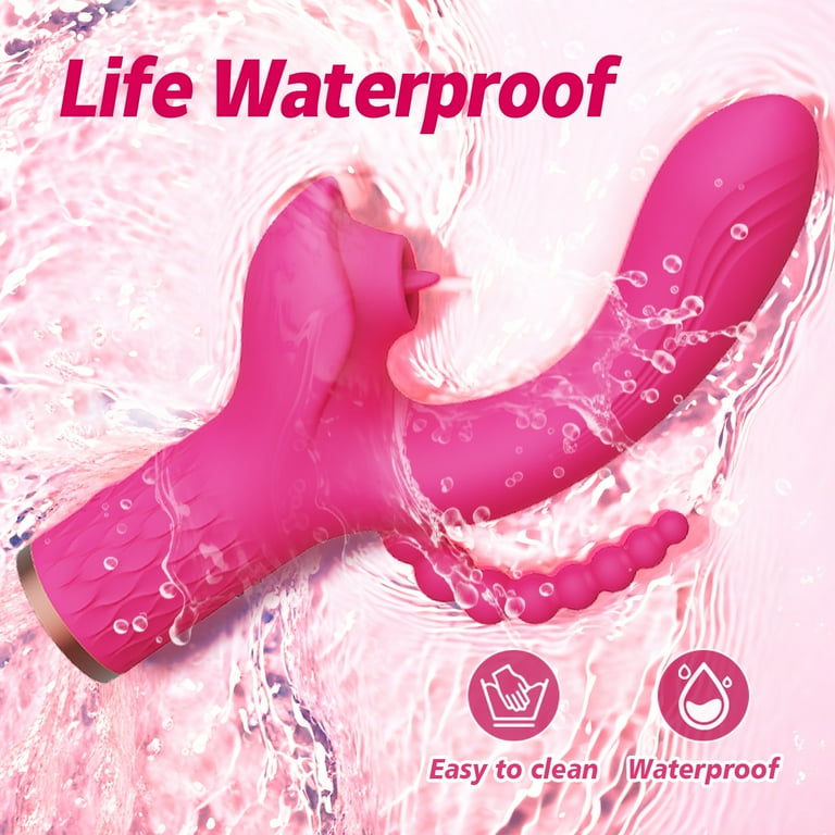 7 Licking & 7 Vibrating Mode Rabbit Vibrator,Women G-Spot Vibrator Dildo  with Butt Plug Anal Beads,Adult Sex Toys for Couples(Rose Red) - Walmart.com