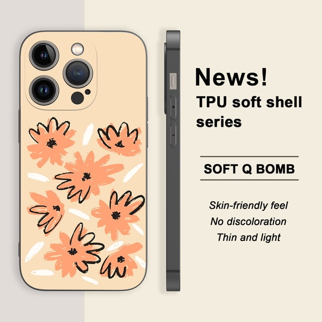 Exprésate con arte: cubierta de teléfono plateada mate con diseño de dibujos animados exclusivo para iPhone 15 Pro Max y posteriores