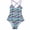 Multicolor, variant on QLEICOM Womens Swimsuits Tummy Control Plus Size Swimsuit Coverup Bikini With Ruffle Edge Color Print Swimsuit Multicolor L