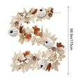 thumbnail image 3 of Moocorvic 5.74ft Pumpkin Fall Maple Leaf Garland, Hanging Vine White Maple Garland Thanksgiving Decor for Home Wedding Fireplace Party Christmas, 3 of 9