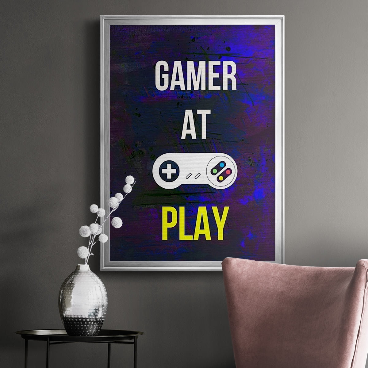Gamer at Play VI Premium Framed Print, in Gold, Black, or Silver - Ready to Hang